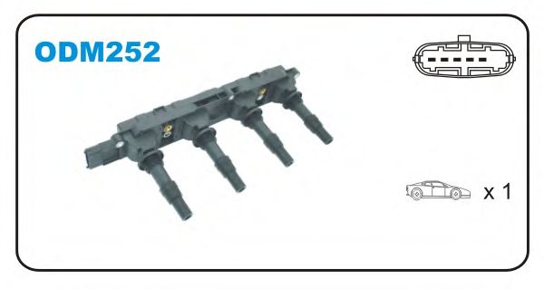 JANMOR ODM252 Катушка зажигания для OPEL (Опель) JANMOR ODM252 Катушка зажигания для OPEL (Опель)