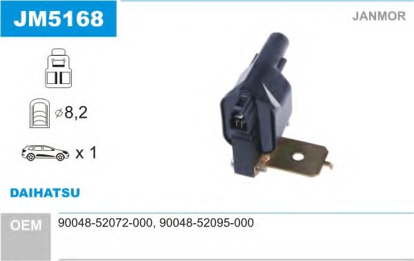 JANMOR JM5168 Катушка зажигания для DAIHATSU CHARADE II (Дайхатсу Чарадэ 2) JANMOR JM5168 Катушка зажигания для DAIHATSU CHARADE II (Дайхатсу Чарадэ 2)