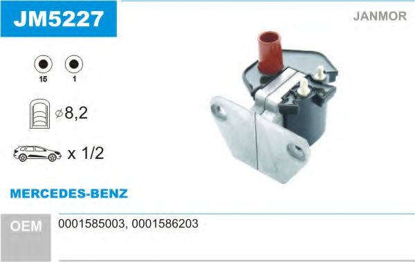 JANMOR JM5227 Катушка зажигания для MERCEDESBENZ (Мерседес бенц) JANMOR JM5227 Катушка зажигания для MERCEDESBENZ (Мерседес бенц)