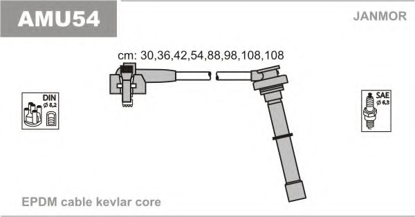 JANMOR AMU54 Комплект проводов зажигания для LINCOLN CONTINENTAL TOWN CAR (Линcолн Cонтинэнтал товн cар) JANMOR AMU54 Комплект проводов зажигания для LINCOLN CONTINENTAL TOWN CAR (Линcолн Cонтинэнтал товн cар)