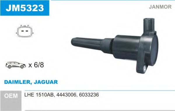 JANMOR JM5323 Катушка зажигания для JAGUAR VANDEN PLAS (Ягуар Vандэн плас) JANMOR JM5323 Катушка зажигания для JAGUAR VANDEN PLAS (Ягуар Vандэн плас)