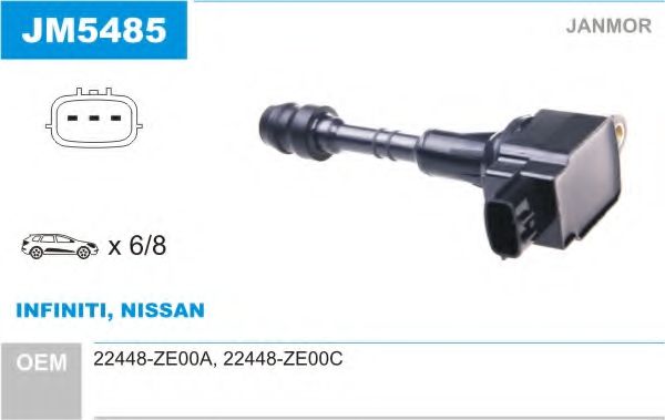 JANMOR JM5485 Катушка зажигания для NISSAN ARMADA (Ниссан Армада) JANMOR JM5485 Катушка зажигания для NISSAN ARMADA (Ниссан Армада)
