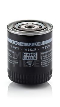 MANN-FILTER W 930/21 Масляный фильтр для VOLKSWAGEN (Фольксваген) MANN-FILTER W 930/21 Масляный фильтр для VOLKSWAGEN (Фольксваген)