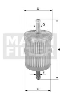 MANN-FILTER WK 716/6 Топливный фильтр для VOLKSWAGEN (Фольксваген) MANN-FILTER WK 716/6 Топливный фильтр для VOLKSWAGEN (Фольксваген)