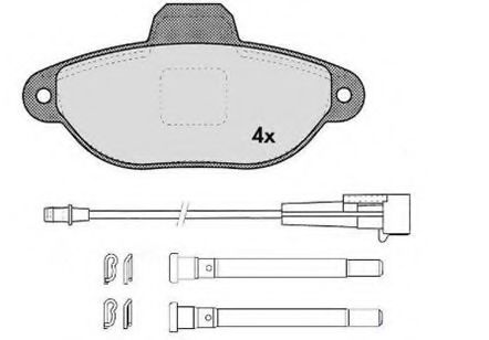 RAICAM RA.0446.8 Тормозные колодки для FIAT 500 (Фиат 500) RAICAM RA.0446.8 Тормозные колодки для FIAT 500 (Фиат 500)