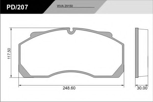 FRAS-LE PD/207-K10_CV Advanced Тормозные колодки для DAF SB (Даф Сб) FRAS-LE PD/207-K10_CV Advanced Тормозные колодки для DAF SB (Даф Сб)