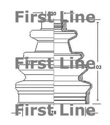 FIRST LINE FCB2041 Пыльник, приводной вал для FORD (Форд) FIRST LINE FCB2041 Пыльник, приводной вал для FORD (Форд)