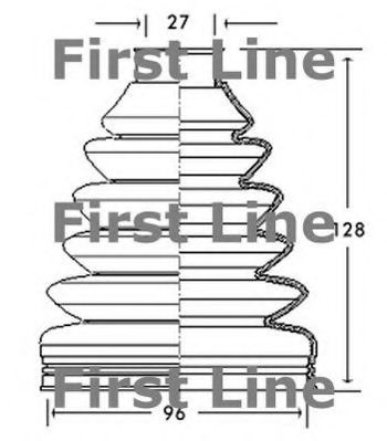 FIRST LINE FCB2741 Пыльник, приводной вал для FORD MONDEO (Форд Мондэо) FIRST LINE FCB2741 Пыльник, приводной вал для FORD MONDEO (Форд Мондэо)