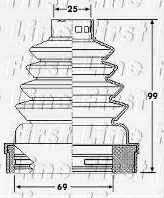 FIRST LINE FCB6190 Пыльник, приводной вал для RENAULT EURO CLIO III (Рено Эуро клио 3) FIRST LINE FCB6190 Пыльник, приводной вал для RENAULT EURO CLIO III (Рено Эуро клио 3)
