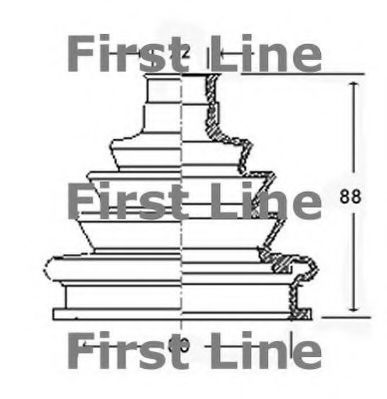FIRST LINE FCB2219 Пыльник, приводной вал для AUDI 90 (Ауди 90) FIRST LINE FCB2219 Пыльник, приводной вал для AUDI 90 (Ауди 90)