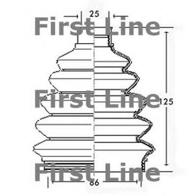 FIRST LINE FCB2302 Пыльник, приводной вал для SEAT (Сеат) FIRST LINE FCB2302 Пыльник, приводной вал для SEAT (Сеат)