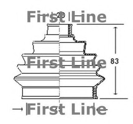 FIRST LINE FCB2004 Пыльник, приводной вал для VOLKSWAGEN JETTA I (Фольксваген Жэтта и) FIRST LINE FCB2004 Пыльник, приводной вал для VOLKSWAGEN JETTA I (Фольксваген Жэтта и)