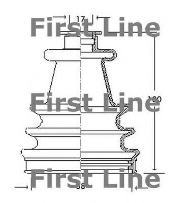FIRST LINE FCB2014 Пыльник, приводной вал для PEUGEOT 205 II (Пежо 205 2) FIRST LINE FCB2014 Пыльник, приводной вал для PEUGEOT 205 II (Пежо 205 2)
