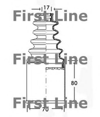 FIRST LINE FCB2549 Пыльник, приводной вал для PEUGEOT 205 II (Пежо 205 2) FIRST LINE FCB2549 Пыльник, приводной вал для PEUGEOT 205 II (Пежо 205 2)