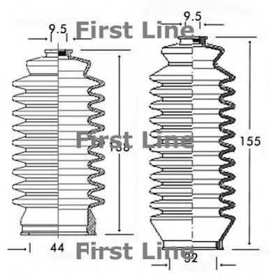 FIRST LINE FSG3107 Пыльник, рулевое управление для TOYOTA COROLLA (Тойота/тоета Cоролла) FIRST LINE FSG3107 Пыльник, рулевое управление для TOYOTA COROLLA (Тойота/тоета Cоролла)