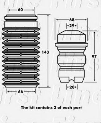 FIRST LINE FPK7032 Пылезащитный комплект, амортизатор для FIAT BRAVO I (Фиат Брава 1) FIRST LINE FPK7032 Пылезащитный комплект, амортизатор для FIAT BRAVO I (Фиат Брава 1)