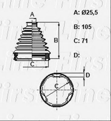 FIRST LINE FCB6318 Пыльник, приводной вал для TOYOTA IST (Тойота/тоета Ист) FIRST LINE FCB6318 Пыльник, приводной вал для TOYOTA IST (Тойота/тоета Ист)