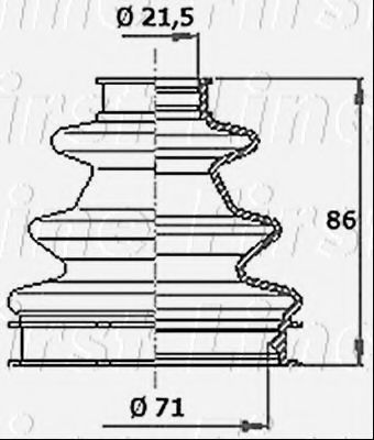 FIRST LINE FCB6346 Пыльник, приводной вал для SMART FORTWO (Смарт Форту) FIRST LINE FCB6346 Пыльник, приводной вал для SMART FORTWO (Смарт Форту)