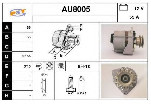 SNRA AU8005 Генератор для AUDI 100 (Ауди 100) SNRA AU8005 Генератор для AUDI 100 (Ауди 100)