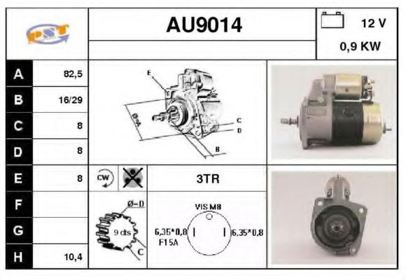 SNRA AU9014 Стартер для AUDI 80 (Ауди 80) SNRA AU9014 Стартер для AUDI 80 (Ауди 80)