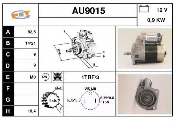 SNRA AU9015 Стартер для AUDI 80 (Ауди 80) SNRA AU9015 Стартер для AUDI 80 (Ауди 80)