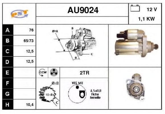 SNRA AU9024 Стартер для VOLKSWAGEN VENTO V (Фольксваген Венто 5) SNRA AU9024 Стартер для VOLKSWAGEN VENTO V (Фольксваген Венто 5)