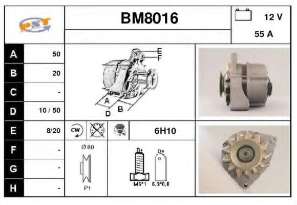 SNRA BM8016 Генератор для BMW 3 (Бмв 3) SNRA BM8016 Генератор для BMW 3 (Бмв 3)
