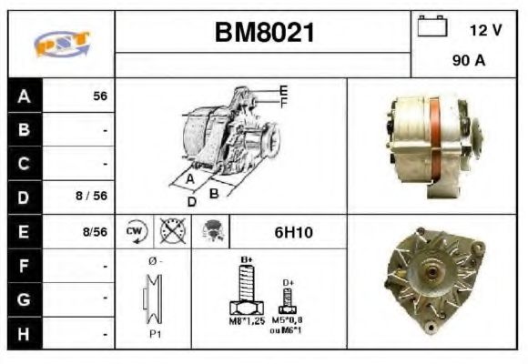 SNRA BM8021 Генератор для BMW 7 (Бмв 7) SNRA BM8021 Генератор для BMW 7 (Бмв 7)