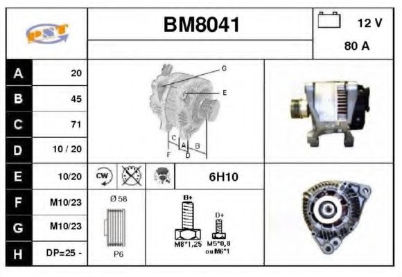 SNRA BM8041 Генератор для BMW 3 (Бмв 3) SNRA BM8041 Генератор для BMW 3 (Бмв 3)