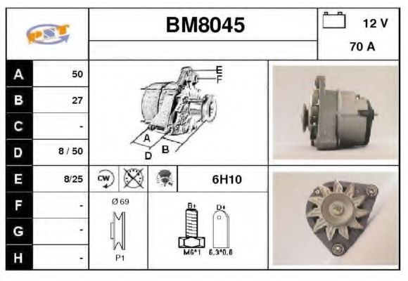 SNRA BM8045 Генератор для BMW 5 (Бмв 5) SNRA BM8045 Генератор для BMW 5 (Бмв 5)