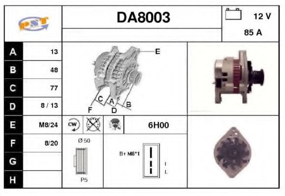 SNRA DA8003 Генератор для DAEWOO CIELO (Дэу Cиэло) SNRA DA8003 Генератор для DAEWOO CIELO (Дэу Cиэло)