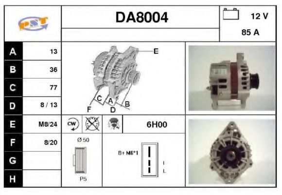 SNRA DA8004 Генератор для DAEWOO (Дэу) SNRA DA8004 Генератор для DAEWOO (Дэу)