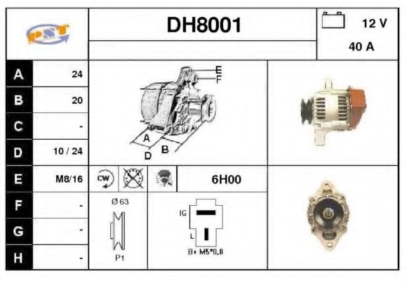 SNRA DH8001 Генератор для DAIHATSU DOMINO II (Дайхатсу Домино 2) SNRA DH8001 Генератор для DAIHATSU DOMINO II (Дайхатсу Домино 2)