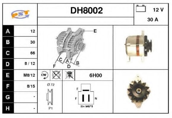 SNRA DH8002 Генератор для SUZUKI (Сузуки) SNRA DH8002 Генератор для SUZUKI (Сузуки)