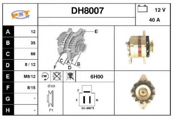 SNRA DH8007 Генератор для SUZUKI (Сузуки) SNRA DH8007 Генератор для SUZUKI (Сузуки)