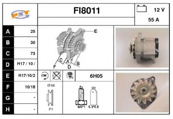SNRA FI8011 Генератор для FIAT STRADA II (Фиат Страда 2) SNRA FI8011 Генератор для FIAT STRADA II (Фиат Страда 2)