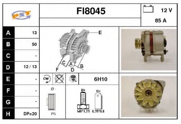 SNRA FI8045 Генератор для FIAT TEMPRA (Фиат Тэмпра) SNRA FI8045 Генератор для FIAT TEMPRA (Фиат Тэмпра)