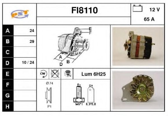SNRA FI8110 Генератор для SEAT (Сеат) SNRA FI8110 Генератор для SEAT (Сеат)