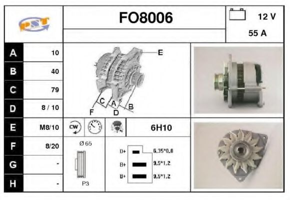 SNRA FO8006 Генератор для FORD COURIER (Форд Cоуриэр) SNRA FO8006 Генератор для FORD COURIER (Форд Cоуриэр)