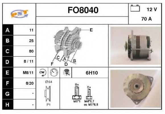 SNRA FO8040 Генератор для LAND ROVER DEFENDER (Ленд ровер/лэнд ровер Дэфэндэр) SNRA FO8040 Генератор для LAND ROVER DEFENDER (Ленд ровер/лэнд ровер Дэфэндэр)