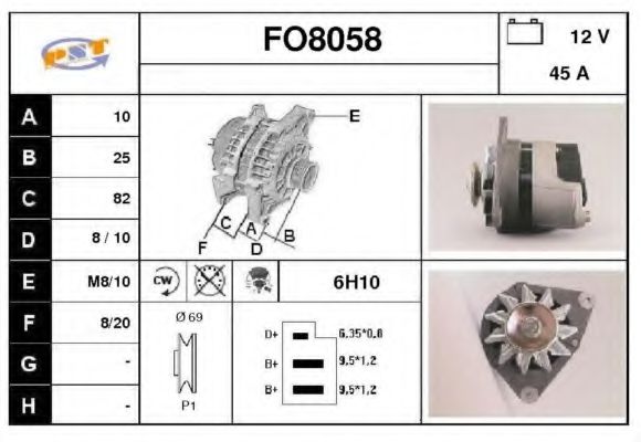SNRA FO8058 Генератор для FORD GRANADA (Форд Гранада) SNRA FO8058 Генератор для FORD GRANADA (Форд Гранада)