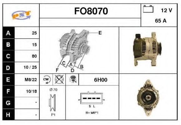 SNRA FO8070 Генератор для FORD MAVERICK (Форд Маvэриcк) SNRA FO8070 Генератор для FORD MAVERICK (Форд Маvэриcк)