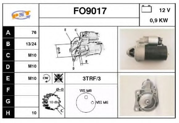 SNRA FO9017 Стартер 