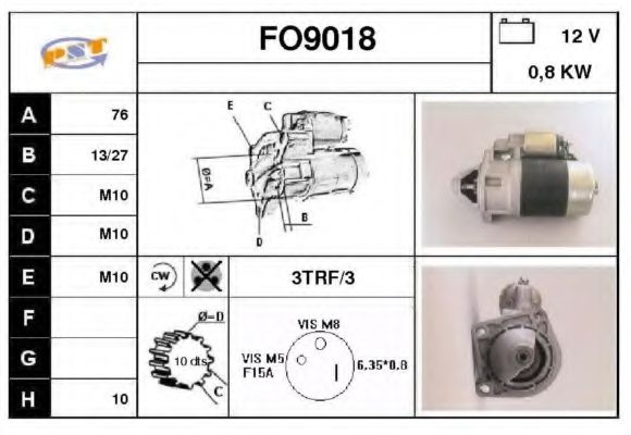 SNRA FO9018 Стартер 
