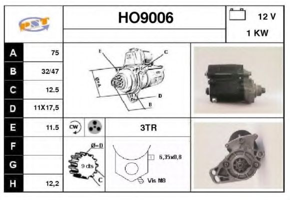 SNRA HO9006 Стартер для HONDA ACCORD II (Хонда Аccорд 2) SNRA HO9006 Стартер для HONDA ACCORD II (Хонда Аccорд 2)