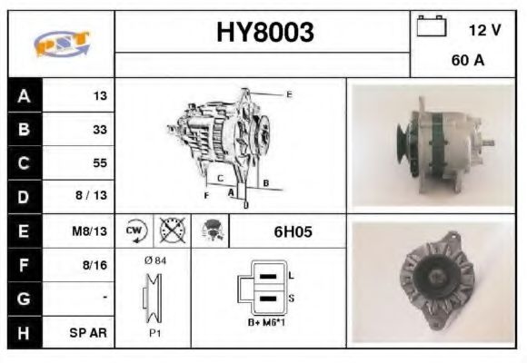 SNRA HY8003 Генератор для MITSUBISHI MONTERO (Митсубиши/митсубиси Монтэро) SNRA HY8003 Генератор для MITSUBISHI MONTERO (Митсубиши/митсубиси Монтэро)