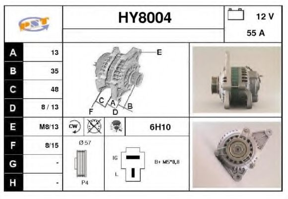 SNRA HY8004 Генератор для MITSUBISHI LANCER III (Митсубиши/митсубиси Ланcэр 3) SNRA HY8004 Генератор для MITSUBISHI LANCER III (Митсубиши/митсубиси Ланcэр 3)