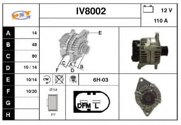 SNRA IV8002 Генератор для IVECO DAILY IV (Ивеко Даилъ иv) SNRA IV8002 Генератор для IVECO DAILY IV (Ивеко Даилъ иv)
