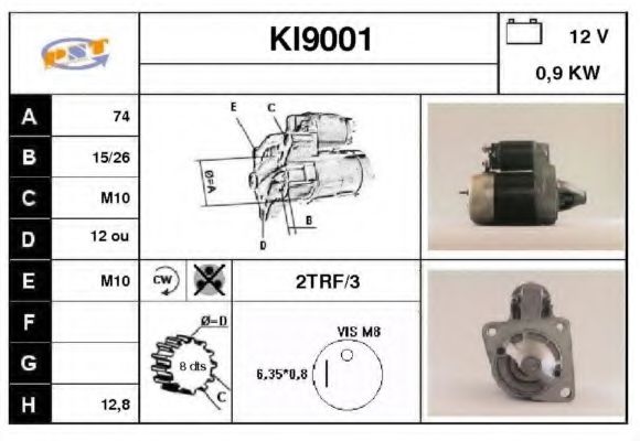 SNRA KI9001 Стартер для MAZDA 626 III (Мазда 626 3) SNRA KI9001 Стартер для MAZDA 626 III (Мазда 626 3)
