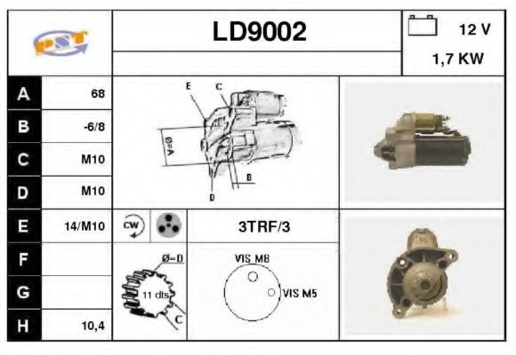 SNRA LD9002 Стартер 